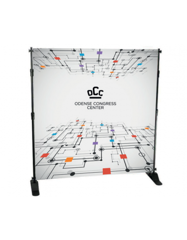 Banner væg teleskopben 240 x 240 cm